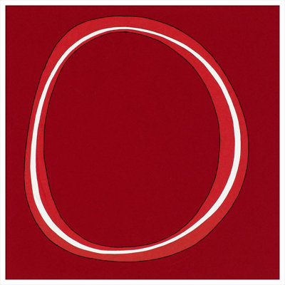 Red Circle Print by Alex Dunn