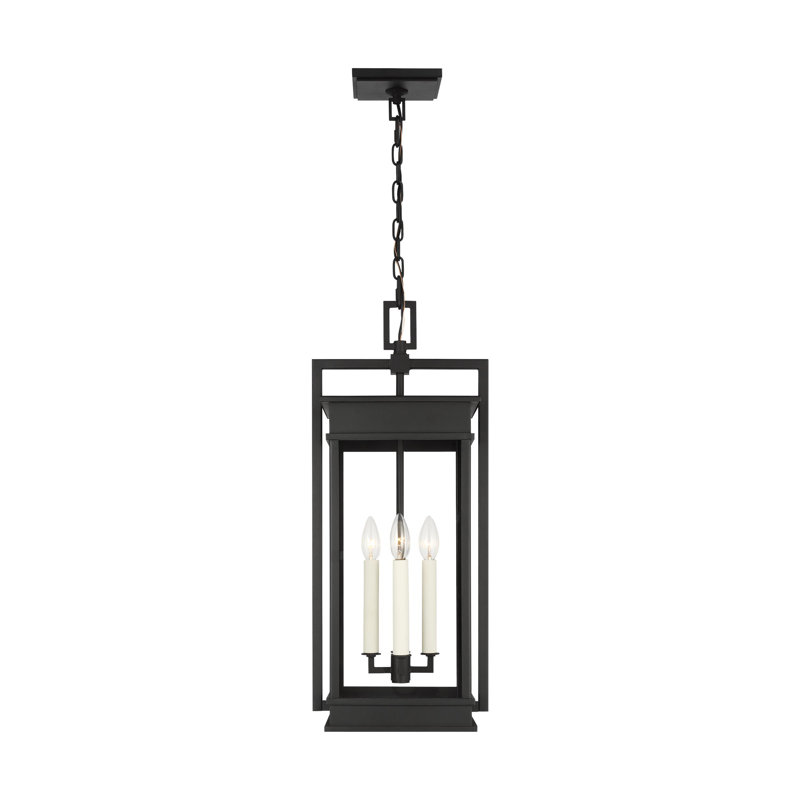 4 - Light Outdoor Pendant, Textured Black