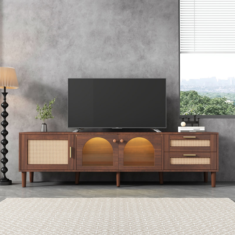 70 Inch TV Stand For Tvs Up To 80" With LED Lights