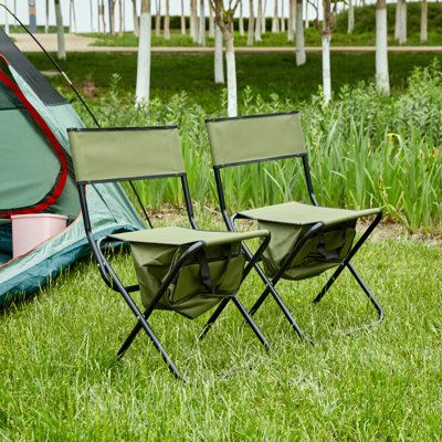 Chaise d'extérieur pliante 2 pièces avec sac de rangement (chaise incluse seulement)