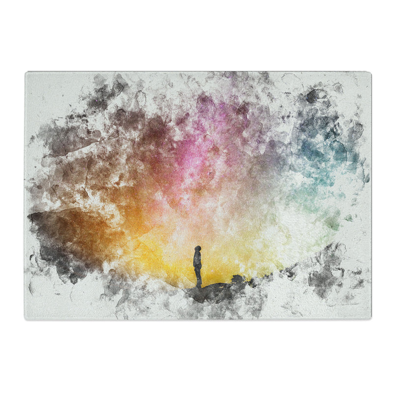 Tempered Glass Looking Up at the Stars Chopping Board, 28.5 cm x 39 cm