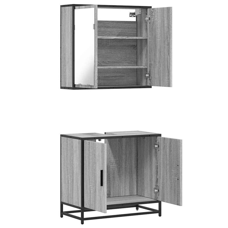 Bathroom Furniture Suite, Gray