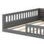 Lit plateforme tapissier avec garde-corps et coussin-1833897997