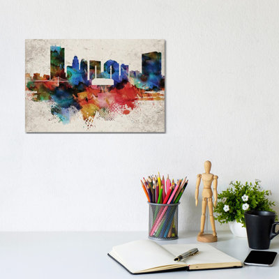 Toledo Abstract Skyline 1 Piece Wrapped Canvas Wall Art