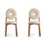 Ensemble de 2 chaises d'appoint Modern Beige