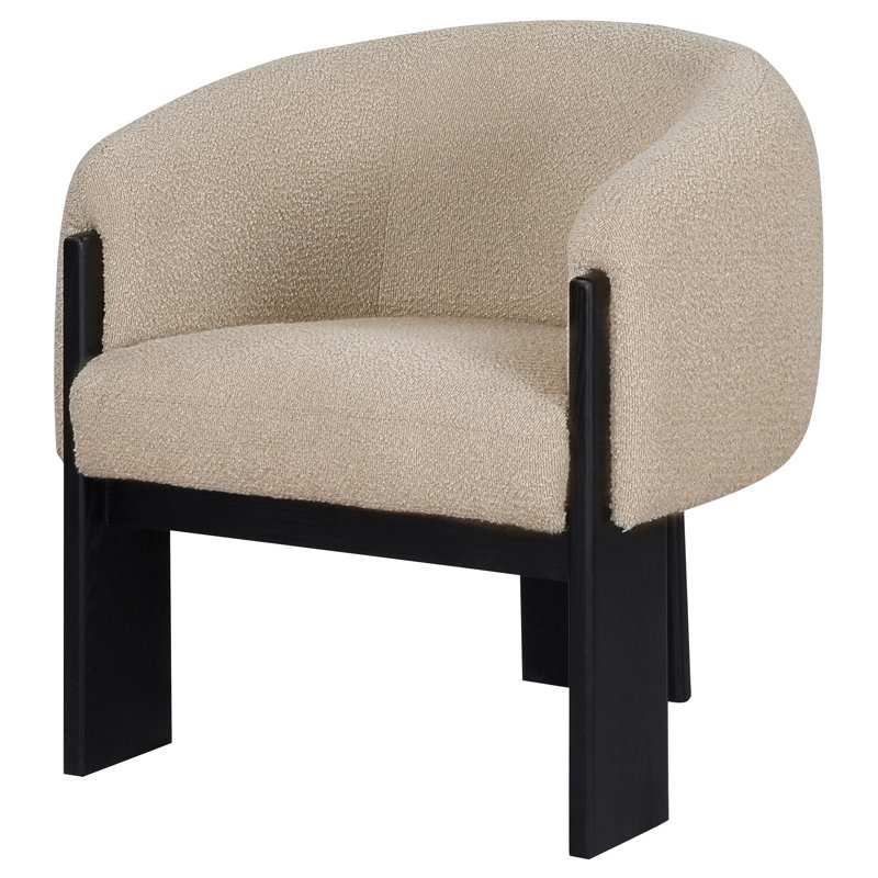 Fauteuil d'appoint Harroll, Polyester brun