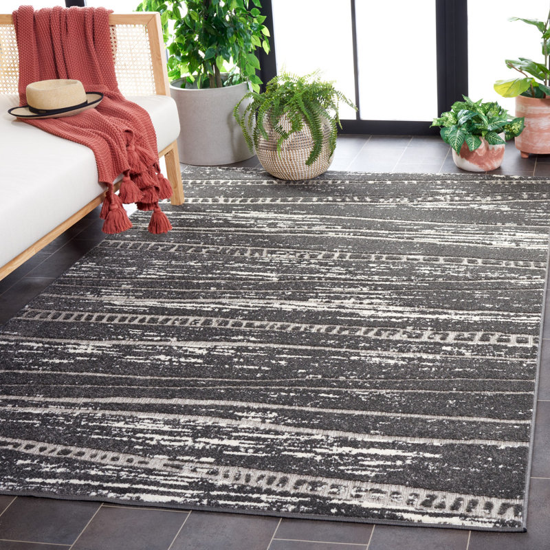 Jormo Performance Abstract Rug, Rectangle 5'3'' x 7'7''