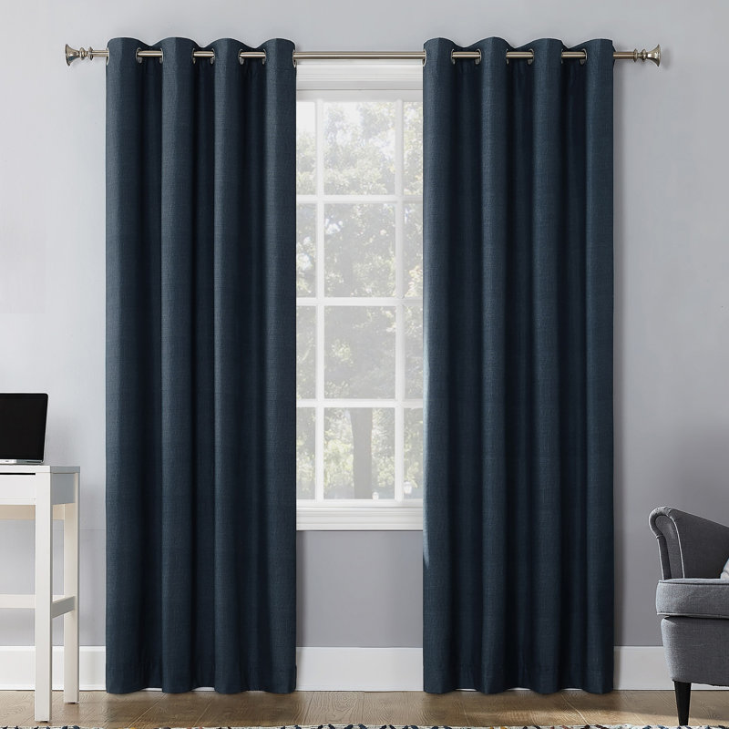  Panneau de rideau isolant 100% occultant et isolant avec œillets Cameron, L 50 po x L 84 po, Indigo