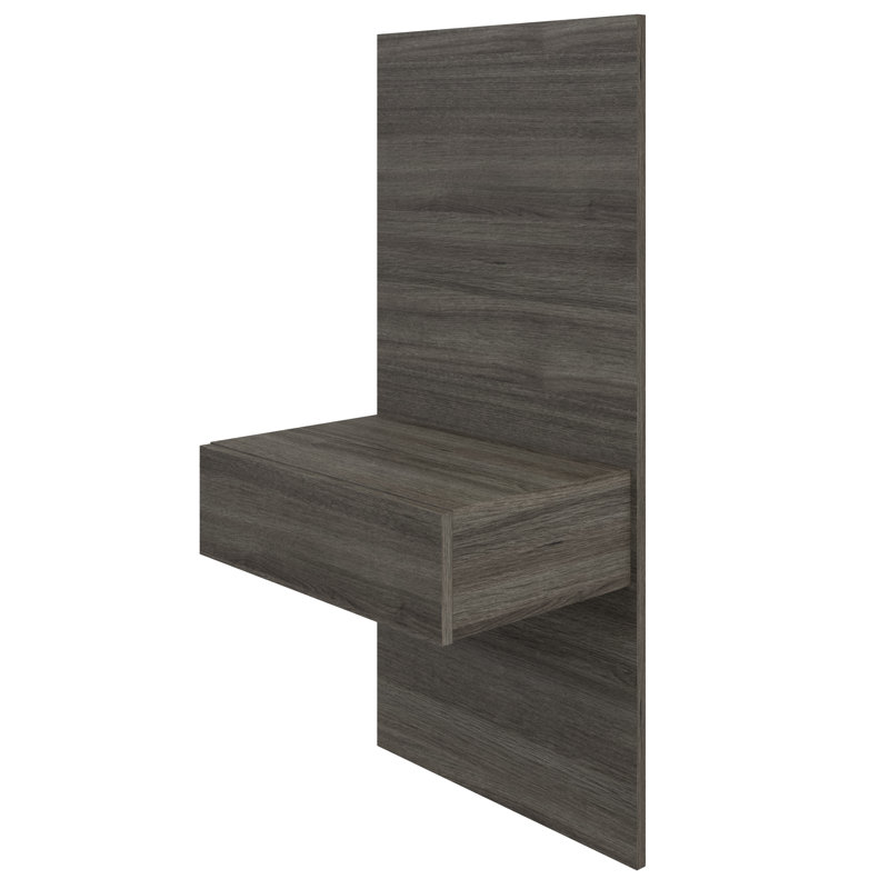  Panneaux d'extension de table de chevet flottants (ensemble de 2), Chêne gris