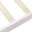 Structure de lit simple en bois massif - blanc avec tête et plateforme et tête de lit