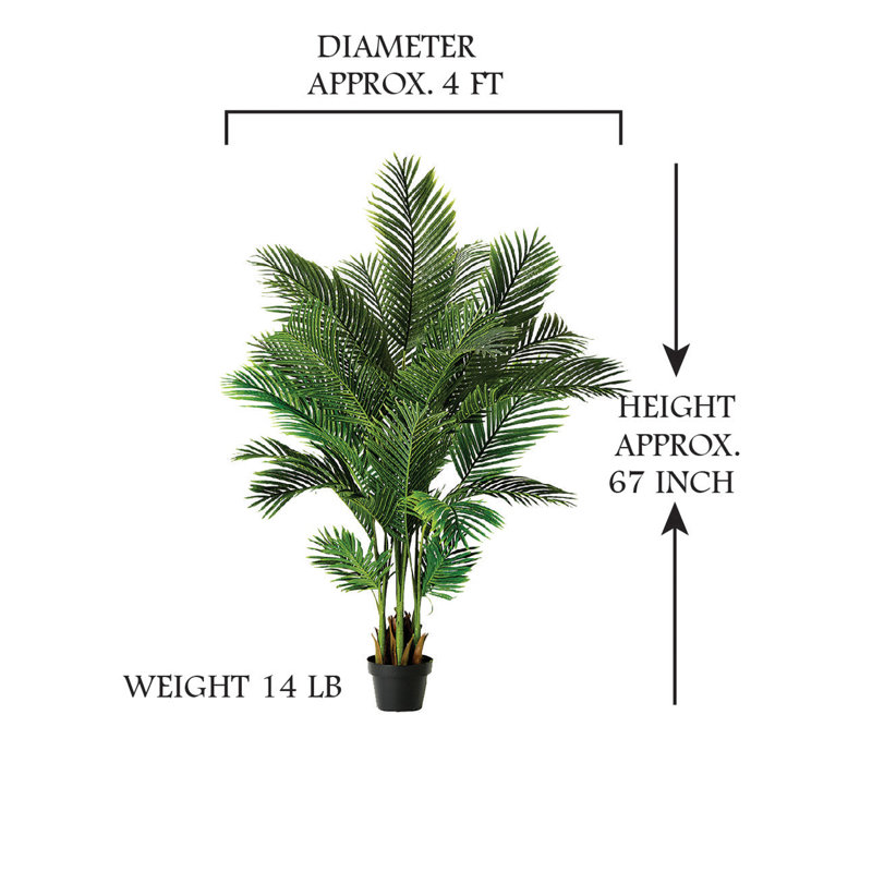 67'' Faux Palm Tree in Pot