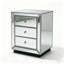 Armoire de rangement à miroir à trois tiroirs Flash Silver