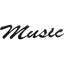 Art mural Dugout Creek Designs Modern Music Script - noir martelé-734453369
