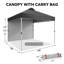 10 x 10 pi Tente escamotable avec sac à roulettes, protection UV imperméable Oxford, hauteur réglable-112772752