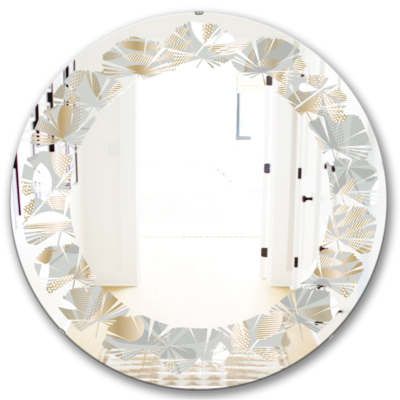 Miroir mural Leaves, H 23,6 po x l 23,6 po