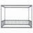 Canopy Frame Floor Bed With Fence, Guardrails-1149976056-1149976058