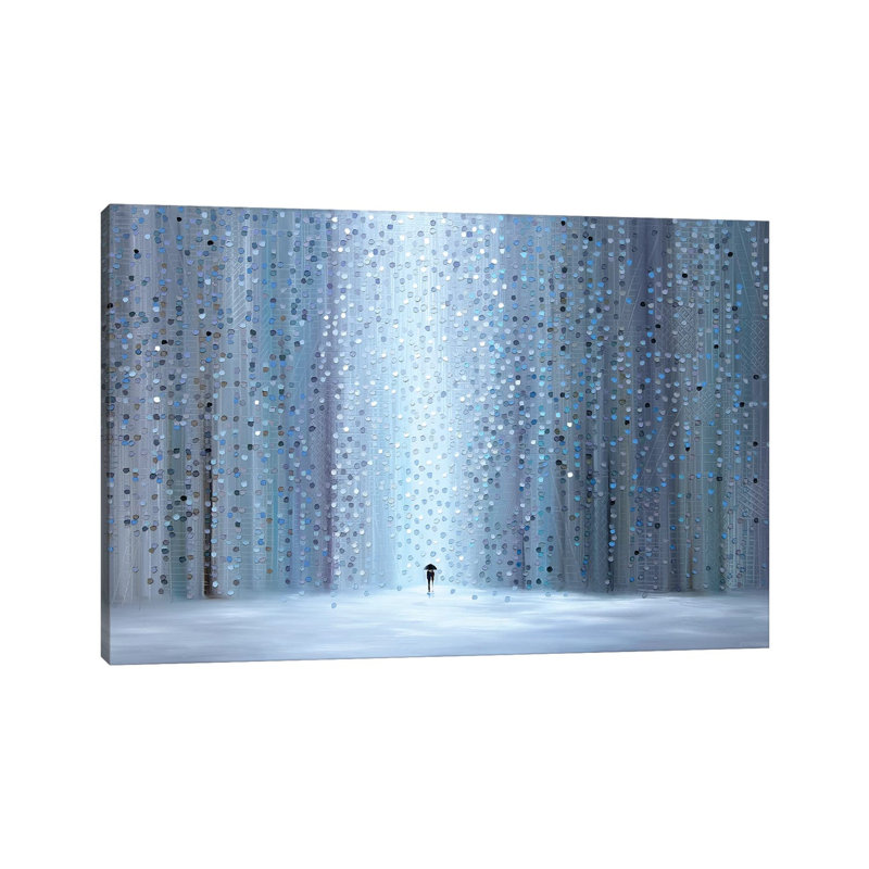 Rainy Stroll by Ekaterina Ermilkina - Wrapped Canvas Painting, 101.6 cm H x 66.04 cm W x 3.175 cm D