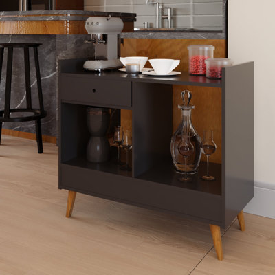 Boahaus Belfast Modern Coffee Bar With Drawer And 2 Open Shelves by Boahaus LLC