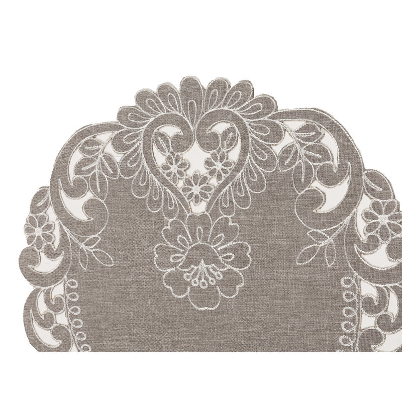 Récapitulatif 16" clair brodé nappe
