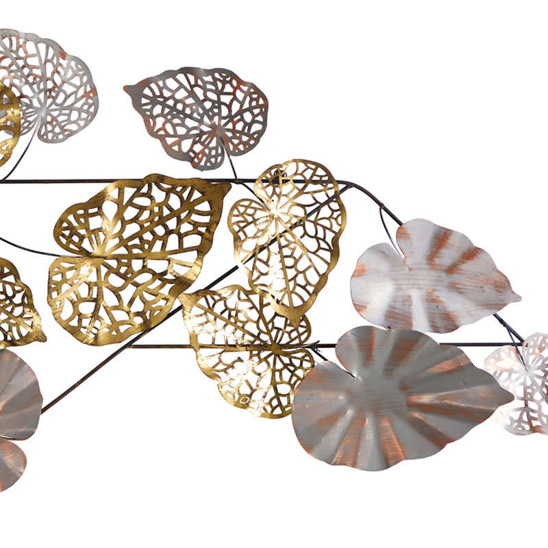 Scattered Metal Leaves Wall Art Decor