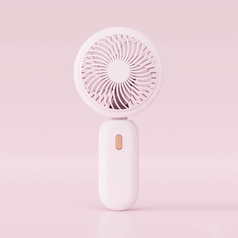 Petit ventilateur portatif pliant USB pour étudiants kbndieu, Pink