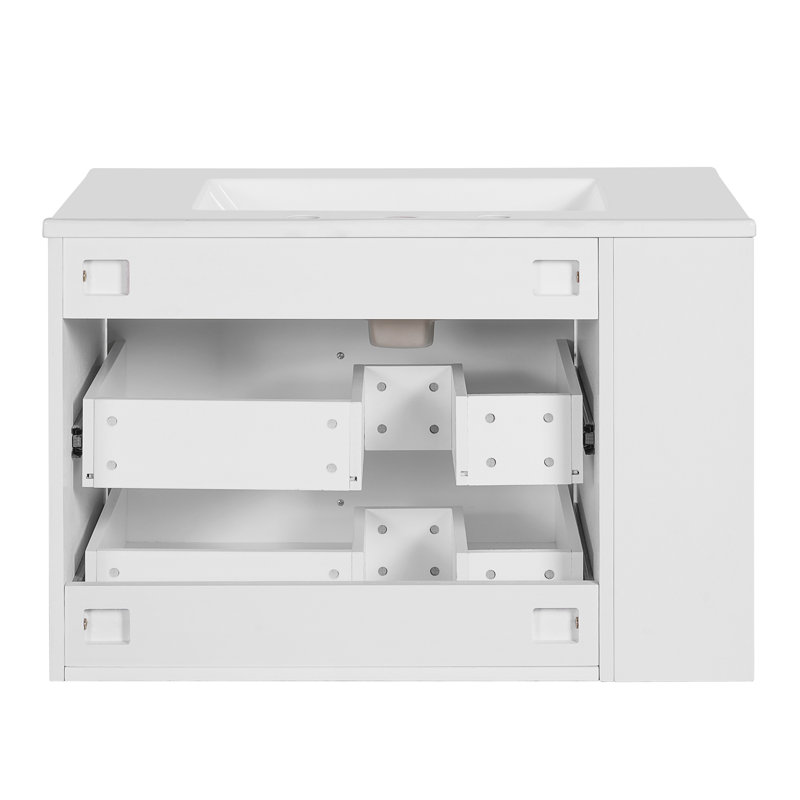 30'' Wall Mounted Bathroom Vanity, White