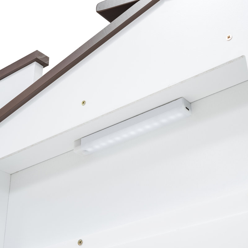Tête de lit simple avec rangement à DEL, tête de lit intégrée en bois blanc, tête de lit et espace, Lit simple, Blanc