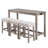 Teneile 59" Wide Transitional 8-Piece Counter Height Dining Set With USB Ports-101826201