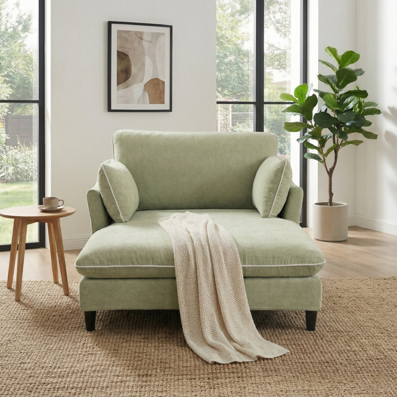Chaise longue avec coussins, Green