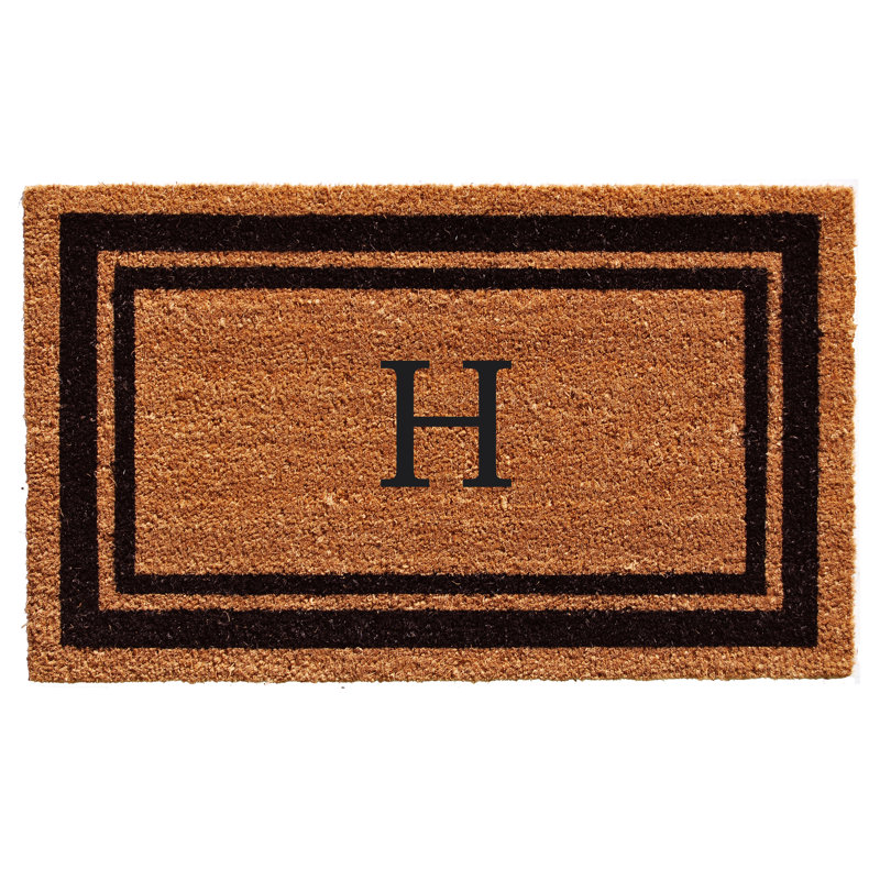 Tapis d'entrée antidérapant Stortz, Rectangle 2 pi x 3 pi, H, Brun / Noir