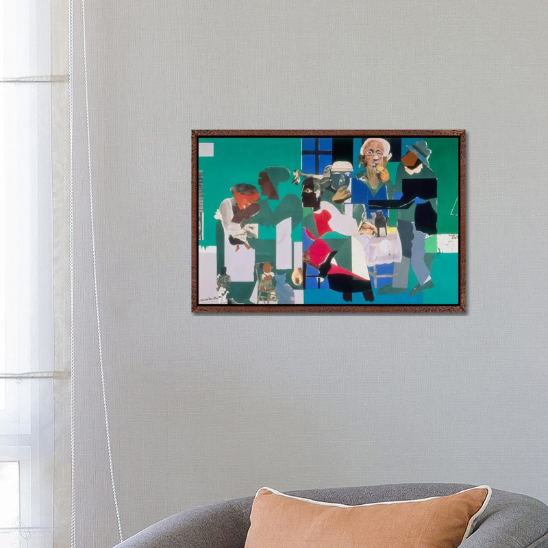 Family Dinner by Romare Bearden - Gallery-Wrapped Canvas Giclée on Canvas, Classic Wood, 45.72 cm H x 66.04 cm W