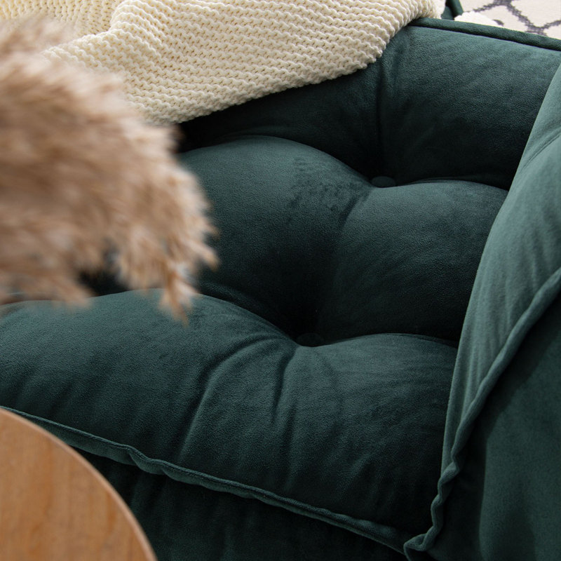Allinson 65cm Upholstered Futon, Petrol Green