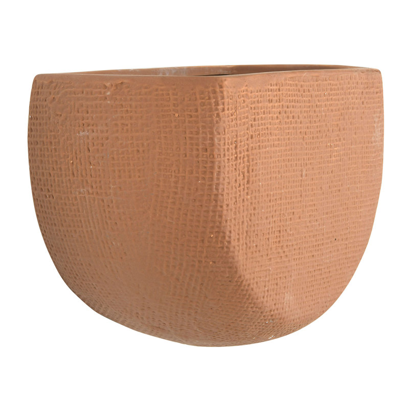 Half-moon Wall Planters Ceramic Wall Planter, Orange