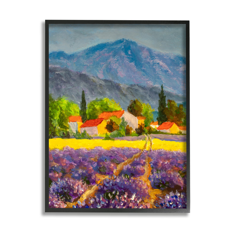 Conception d'art sur toile Stupell Industries Lavender Field Landscape par Valery Rybakow, H 30 po x l 24 po x P 1,5 po