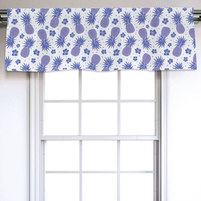 Sateen Floral Ruffled Window Valance