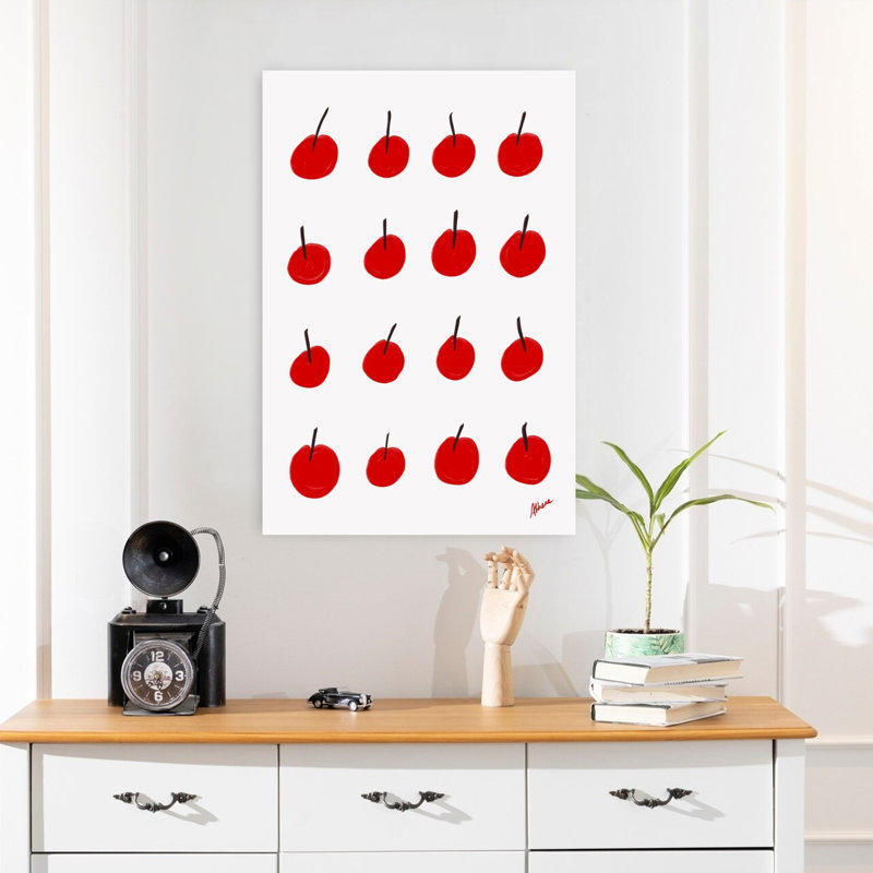 Art mural de cerises cerises, H 24 po x l 16 po