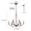 Lustre classique à 9 lumières de style bougie avec détails en bois Aurora -799613244-799613245
