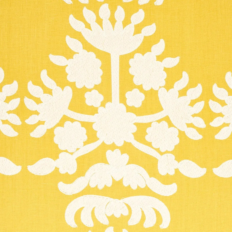 Cybele Embroidery Fabric, Yellow