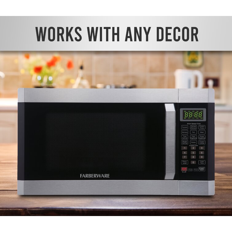 Hamilton Beach 1.6 cu. ft. Sensor Cook Countertop Microwave Oven, 1100  Watts, Stainless Steel