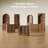 Set Of 3 Sideboard Cabinets With Doors, Walnut-599765567