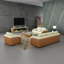 Noir 3 Piece Genuine Leather Living Room Set-268677422