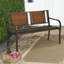 Aasmin Metal/Wicker Outdoor Bench