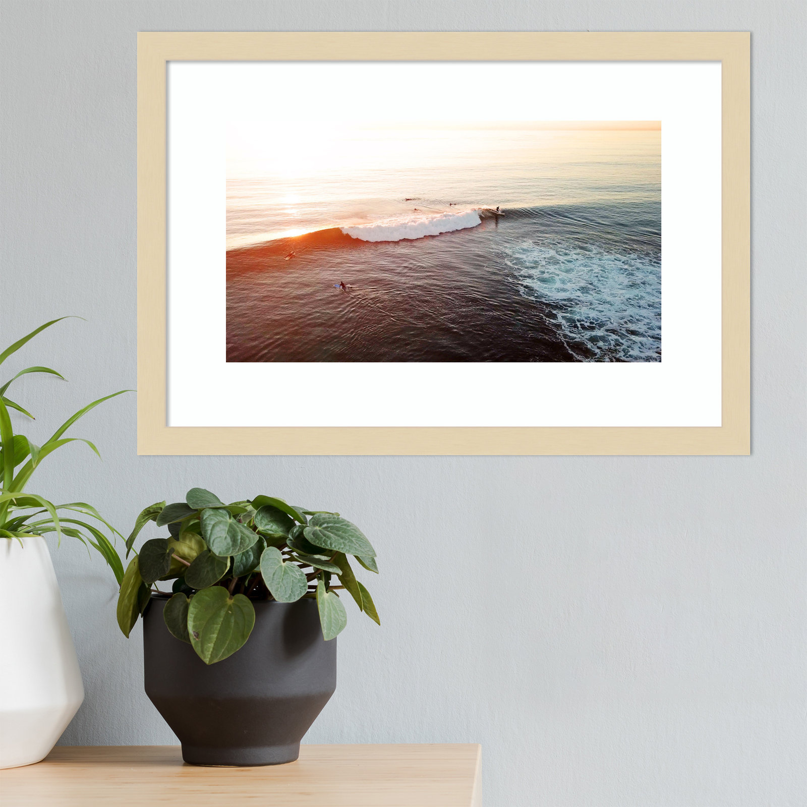 La Jolla 1 by Rachel Dowd, Natural Framed, 21.38" H x 33.38" W x 0.875" D