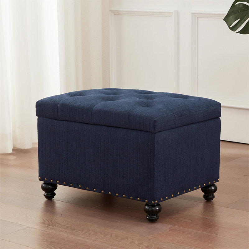 Repose-pieds rectangulaire avec rangement Dhiren, null