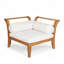 Ensemble de conversation modulaire de jardin en bois d'acacia 6 pièces en forme de L