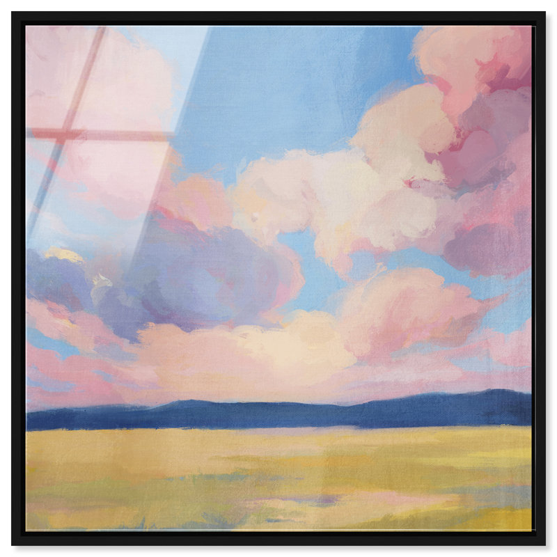 Blushing Sky Print by Oliver Gal, 21" H x 21" W, Black Floater Frame