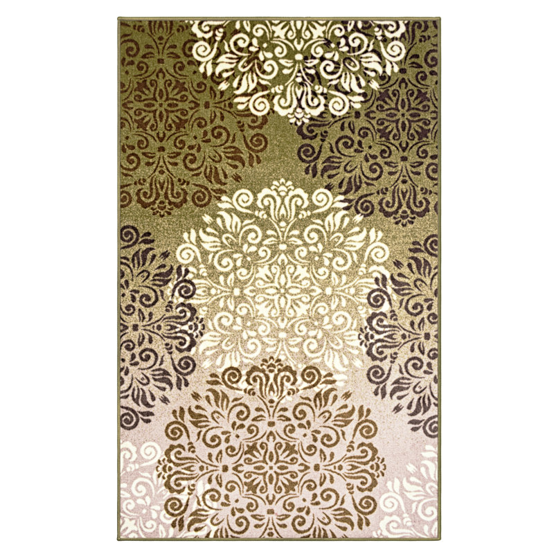 Tapis d'intérieur à motif géométrique antidérapant Reyna, Rectangle de 5 pi x 8 pi