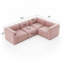Canapé modulaire en forme de L 4 pièces Blush