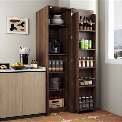 Armoire de cuisine, armoire Buffet sur pieds avec portes et tablettes, armoire de rangement pour cuisine, salon et salle à manger