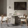 39" Modern Round Dining Table for 4 Wood Tabletop Pedestal Base